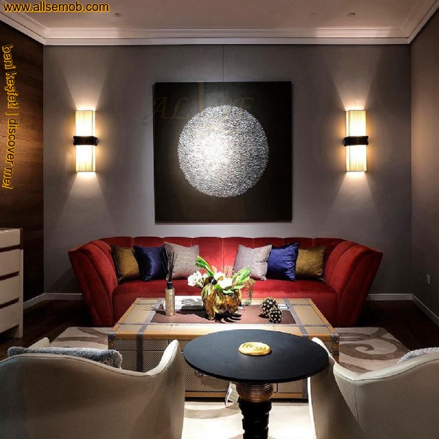 Amber Kırmızı Koltuk Takımı Modern Lüks Oturma Grubu