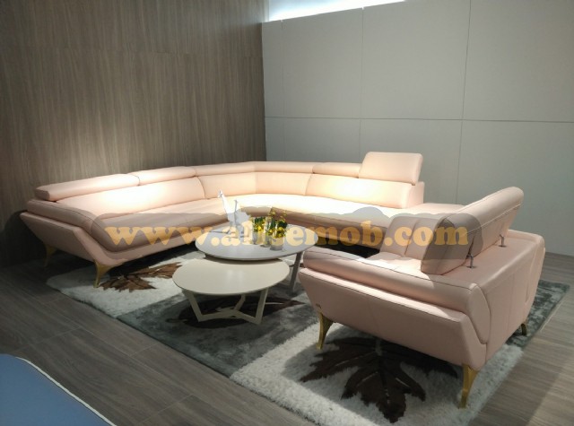 Berjerli Pembe Modern L Köşe Takımı