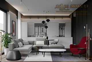 Modern Lüks Köşe Takımı Berjer Lüks Salon Oturma Odası Tasarımı